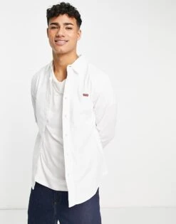 Levi's Oxford Shirt With Small Logo In White For Men