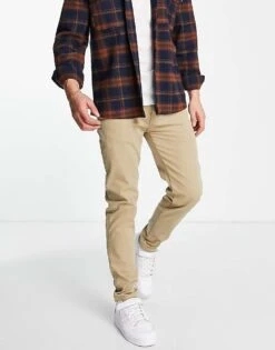 Levi's Xx Slim Fit Chino Trousers In Cream For Men