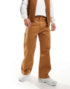 Levi's Skateboarding Crop Straight Carpenter Trousers In Tan For Men