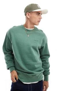 Levi's Authentic Tonal Logo Sweatshirt In Green For Men