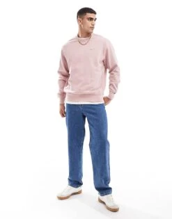Levi's Authentic Tonal Logo Sweatshirt In Pink For Men