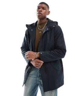 Levi's Harrison Hooded Parka In Black For Men
