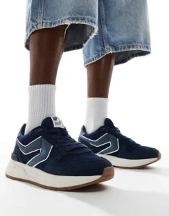 Levi's Charge Suede Denim Trainers In Blue For Men Navy Blue