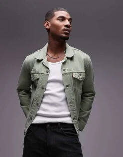 Levi's The Trucker Jacket Lightweight Denim Relaxed Fit In Light Green For Men