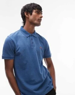 Levi's Batwing Logo Slim Fit Pique Polo In Navy For Men