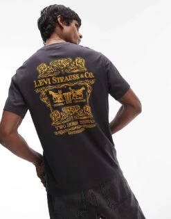 Levi's Archive Logo Back Print Relaxed Fit T-shirt In Black For Men