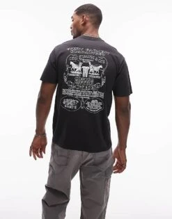 Levi's Vintage Relaxed Fit Archive 2 Horse Poster Back Print T-shirt In Black For Men