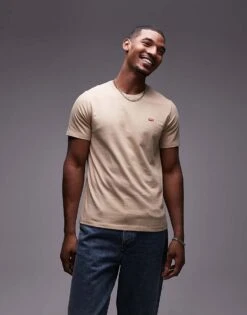 Levi's Original Batwing Logo T-shirt In Tan For Men