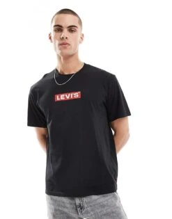 Levi's Boxtab Logo T-shirt Relaxed Fit In Black For Men